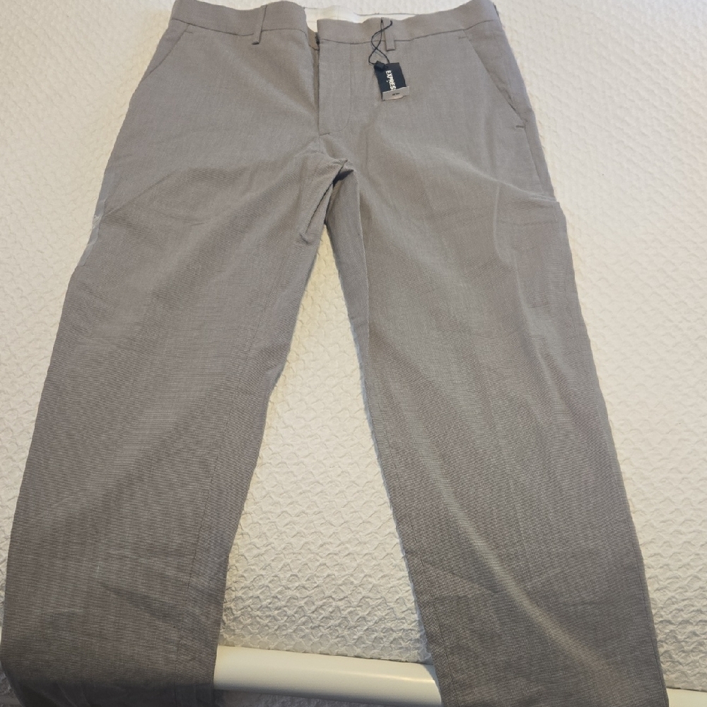 Express Gray Dress Pants with Straight Leg